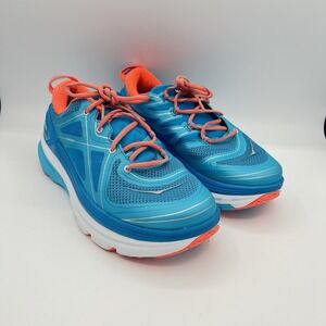 Hoka One One Constant Women's Size 9.5‎ Running Shoes Blue Atoll Neon Coral
